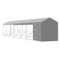 Preview: Outdoor-Hundezwinger mit Dach Silbern 2x14x2,5 m Stahl Verzinkt