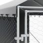 Preview: Outdoor-Hundezwinger mit Dach Silbern 2x14x2,5 m Stahl Verzinkt