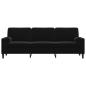 Preview: Sofa 3-Sitzer mit Zierkissen Schwarz 210 cm Samt