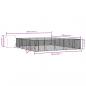 Preview: Outdoor-Hundezwinger mit Dach Silbern 12x12x2,5m Stahl Verzinkt