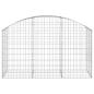 Preview: Gabione mit Hochbogen 150x50x80/100 cm Verzinktes Eisen