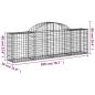 Preview: Gabione mit Hochbogen 200x30x60/80 cm Verzinktes Eisen