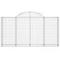 Preview: Gabione mit Hochbogen 200x30x100/120 cm Verzinktes Eisen