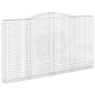 Preview: Gabione mit Hochbogen 400x30x220/240 cm Verzinktes Eisen