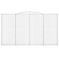 Preview: Gabione mit Hochbogen 400x30x220/240 cm Verzinktes Eisen