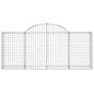 Preview: Gabione mit Hochbogen 200x30x80/100 cm Verzinktes Eisen