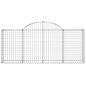 Preview: Gabione mit Hochbogen 200x30x80/100 cm Verzinktes Eisen