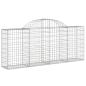 Preview: Gabione mit Hochbogen 200x30x80/100 cm Verzinktes Eisen