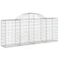 Preview: Gabione mit Hochbogen 200x30x80/100 cm Verzinktes Eisen