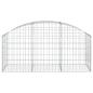Preview: Gabione mit Hochbogen 150x50x60/80 cm Verzinktes Eisen