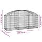 Preview: Gabione mit Hochbogen 150x50x60/80 cm Verzinktes Eisen