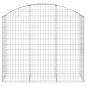 Preview: Gabione mit Hochbogen 150x50x120/140 cm Verzinktes Eisen