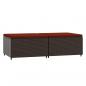 Preview: Gartenhocker mit Kissen 2 Stk. Braun Poly Rattan