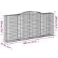 Preview: Gabione mit Hochbogen 400x50x180/200 cm Verzinktes Eisen