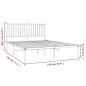 Preview: Bettgestell mit Kopfteil Metall Weiß 135x190 cm