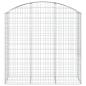 Preview: Gabione mit Hochbogen 150x50x140/160 cm Verzinktes Eisen