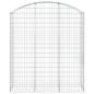Preview: Gabione mit Hochbogen 150x50x160/180 cm Verzinktes Eisen