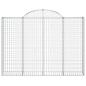 Preview: Gabione mit Hochbogen 200x30x140/160 cm Verzinktes Eisen
