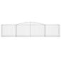 Preview: Gabione mit Hochbogen 400x50x80/100 cm Verzinktes Eisen