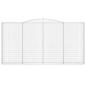 Preview: Gabione mit Hochbogen 400x30x200/220 cm Verzinktes Eisen