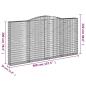 Preview: Gabione mit Hochbogen 400x30x200/220 cm Verzinktes Eisen