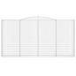Preview: Gabione mit Hochbogen 400x30x200/220 cm Verzinktes Eisen