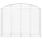 Preview: Gabione mit Hochbogen 200x50x140/160 cm Verzinktes Eisen