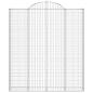 Preview: Gabione mit Hochbogen 200x30x220/240 cm Verzinktes Eisen