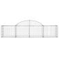 Preview: Gabione mit Hochbogen 200x50x40/60 cm Verzinktes Eisen
