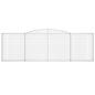 Preview: Gabione mit Hochbogen 400x30x120/140 cm Verzinktes Eisen