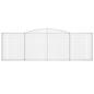 Preview: Gabione mit Hochbogen 400x30x120/140 cm Verzinktes Eisen