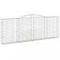 Preview: Gabione mit Hochbogen 400x30x140/160 cm Verzinktes Eisen