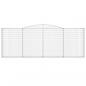 Preview: Gabione mit Hochbogen 400x30x140/160 cm Verzinktes Eisen