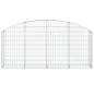 Preview: Gabione mit Hochbogen 200x30x80/100 cm Verzinktes Eisen