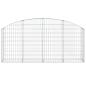Preview: Gabione mit Hochbogen 200x30x80/100 cm Verzinktes Eisen