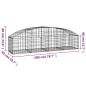 Preview: Gabione mit Hochbogen 200x50x40/60 cm Verzinktes Eisen