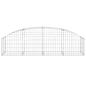 Preview: Gabione mit Hochbogen 200x50x40/60 cm Verzinktes Eisen