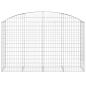 Preview: Gabione mit Hochbogen 200x50x120/140 cm Verzinktes Eisen