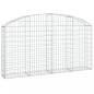 Preview: Gabione mit Hochbogen 200x30x100/120 cm Verzinktes Eisen