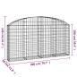Preview: Gabione mit Hochbogen 200x30x100/120 cm Verzinktes Eisen