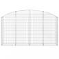 Preview: Gabione mit Hochbogen 200x30x100/120 cm Verzinktes Eisen