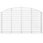 Preview: Gabione mit Hochbogen 200x30x100/120 cm Verzinktes Eisen