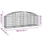 Preview: Gabione mit Hochbogen 200x50x60/80 cm Verzinktes Eisen