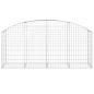 Preview: Gabione mit Hochbogen 200x50x80/100 cm Verzinktes Eisen