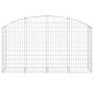 Preview: Gabione mit Hochbogen 200x50x100/120 cm Verzinktes Eisen