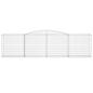 Preview: Gabione mit Hochbogen 400x50x100/120 cm Verzinktes Eisen