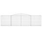 Preview: Gabione mit Hochbogen 400x50x100/120 cm Verzinktes Eisen