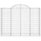 Preview: Gabione mit Hochbogen 200x50x140/160 cm Verzinktes Eisen