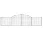 Preview: Gabione mit Hochbogen 300x30x60/80 cm Verzinktes Eisen