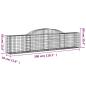 Preview: Gabione mit Hochbogen 300x30x60/80 cm Verzinktes Eisen